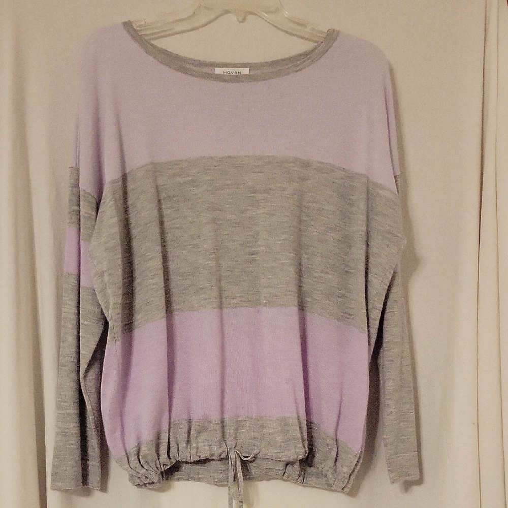 Talbots Haven Well Within 100% Casmere Lavender and Gray Sweater